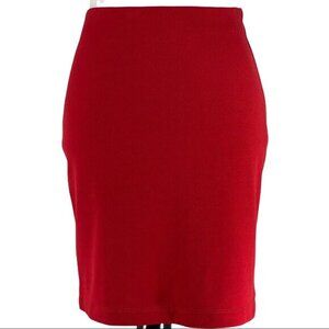 Casual Corner by Green Envelope Women's NWT Red Knit Stretch Career Skirt‎ S/W27